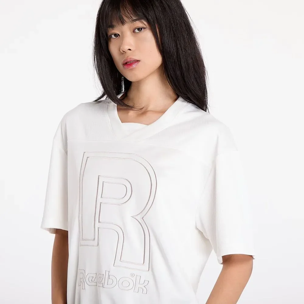 T-shirt Reebok Classics Team Tradition‎ Jersey Short Sleeve Logo White Size XL